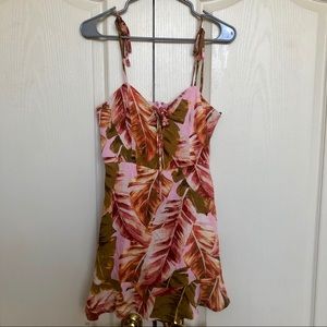 Forever 21 Pink Palm Print Dress
